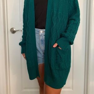 Teal Faded Glory Cardigan